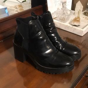 Patent leather Zara booties